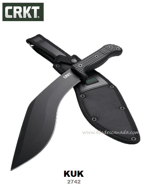 CRKT KUK Kukri Machete, 65Mn Carbon, Soft Sheath, CRKT2742 - Click Image to Close